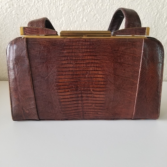Vintage | Lizard Leather Top Handle Bag - Picture 2 of 7